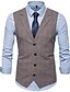 baratos Coletes-Polyester Wedding Party Vests Plaid Checkered