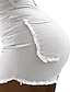 preiswerte Damenhosen-Damen Grundlegend Street Schick Chinos Kurze Hosen Hose Solide Klassisch Hohe Taillenlinie Weiß Schwarz Rosa