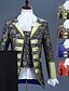 cheap Historical &amp; Vintage Costumes-Prince Aristocrat Embossed Rococo Medieval 18th Century All Seasons Coat Cosplay Costume Outfits Tuxedo Men&#039;s Jacquard Lace Costume Purple / Dark Blue / Red Vintage Cosplay Party Prom Queen&#039;s / Vest