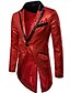 cheap Men&#039;s Trench Coat-Men&#039;s Blazer, Polka Dot Notch Lapel Polyester Black / Silver / Red