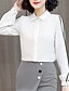 cheap Women&#039;s Blouses &amp; Shirts-Women&#039;s Solid Colored Shirt Daily Work Shirt Collar White / Blue / Blushing Pink