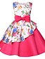 זול שמלות לילדות פרחים-גזרת A באורך  הברך שמלה לנערת הפרחים  תחרות שמלת נשף חמודה פוליאסטר עם חגורה מתאים 3-16 שנים