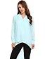 cheap Women&#039;s Blouses &amp; Shirts-Women&#039;s Solid Colored Loose Shirt Basic Daily Casual V Neck White / Purple / Light Blue