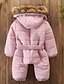 cheap Baby Girls&#039; Outerwear-Baby Girls&#039; Basic Solid Colored Long Down &amp; Cotton Padded Blushing Pink / Toddler