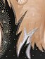 halpa Gymnastique-Rhythmic Gymnastics Leotards Artistic Gymnastics Leotards Women&#039;s Girls&#039; Leotard Spandex Elastane High Elasticity Handmade Long Sleeve Competition Ballet Dance Ice Skating Rhythmic Gymnastics Black