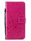baratos Capas de Telefone-Capinha Para Samsung Galaxy S9 / S9 Plus / S8 Plus Carteira / Porta-Cartão / Antichoque Capa Proteção Completa Borboleta / Sólido PU Leather