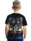 cheap Tees &amp; Shirts-Kids Toddler Boys&#039; Active Basic Tiger Geometric Print 3D Print Short Sleeve Tee Black / Animal