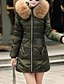 cheap Women&#039;s Puffer&amp;Parka-Women&#039;s Solid Colored Long Padded, Polyester Black / Army Green / Red M / L / XL