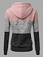 cheap Women&#039;s Hoodies &amp; Sweatshirts-Women&#039;s Hoodie Pullover Color Block Zipper Daily Sports Basic Casual Hoodies Sweatshirts  Pink Wine Black