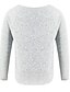 preiswerte Pullover &amp; Strickjacken-Damen Solide Pullover Langarm Pullover Cardigans V-Ausschnitt Herbst Grau