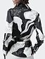 billige Bluser og skjorter til kvinner-Skjorte Dame - Geometrisk, Trykt mønster Grunnleggende Svart