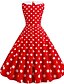cheap Vintage Dresses-Women&#039;s Street chic Swing Dress - Check Print Red S M L XL