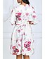 cheap Print Dresses-Women&#039;s Street chic Punk &amp; Gothic A Line Sheath Dress - Geometric Print White Red Blushing Pink L XL XXL