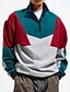 cheap Men&#039;s Hoodies &amp; Sweatshirts-Men&#039;s Casual Sweatshirt - Color Block Round Neck Green US36 / UK36 / EU44