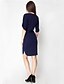 cheap Women&#039;s Dresses-Women&#039;s Wine Purple Dress Elegant A Line Solid Colored Patchwork S M