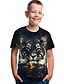 cheap Tees &amp; Shirts-Kids Toddler Boys&#039; Active Basic Tiger Geometric Print 3D Print Short Sleeve Tee Black / Animal