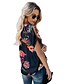 cheap Women&#039;s Blouses &amp; Shirts-Women&#039;s Floral Print Shirt Basic Daily Wear V Neck Blue / Orange