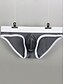 cheap Men&#039;s Exotic Underwear-Men&#039;s Basic Briefs Underwear - Normal 1 Piece Low Waist Black White Blue S M L