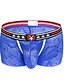 baratos Moda Íntima Exótica para Homem-Homens Básico Cueca Boxer Cintura Média Preto Roxo Azul M L XL