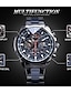 abordables Montres Mécaniques Homme-FORSINING Homme Montre Mécanique Montre Chic Habillée Grand Cadran Imperméable Double Fuseaux Horaires Date du jour Acier Inoxydable Suivre