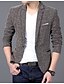 preiswerte Herren-Blazer &amp; -Anzüge-Herrn Gekerbtes Revers Blazer Solide Wein / Khaki / Grau M / L / XL / Schlank