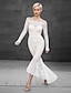 preiswerte Damenkleider-Damen Anspruchsvoll Elegant Bodycon Hülle Kleid - Spitze Bestickt Spitzenbesatz, Solide Maxi Weiß