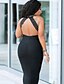 お買い得  レディースドレス-Women&#039;s Basic Sheath Dress - Color Block Print Black S M L XL