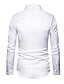 cheap Men&#039;s Shirts-Men&#039;s Solid Colored Embroidered Shirt Basic Elegant Casual / Daily Festival Classic Collar White / Black / Long Sleeve