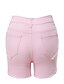 baratos Calças de mulher-Mulheres Básico Moda de Rua Chinos Shorts Calças Sólido Clássico Cintura Alta Branco Preto Rosa