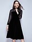 cheap Romantic Lace Dresses-Women&#039;s Vintage Basic A Line Little Black Dress - Solid Colored Patchwork Black S M L XL