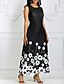 cheap Women&#039;s Dresses-Women&#039;s Sheath Dress Sleeveless Floral Print Black S M L XL XXL XXXL / Maxi
