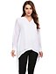 cheap Women&#039;s Blouses &amp; Shirts-Women&#039;s Solid Colored Loose Shirt Basic Daily Casual V Neck White / Purple / Light Blue