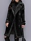 cheap Women&#039;s Coats &amp; Trench Coats-Women&#039;s Notch lapel collar Faux Fur Coat Long Color Block Daily Black Camel Gray S M L