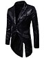 cheap Men&#039;s Trench Coat-Men&#039;s Blazer, Polka Dot Notch Lapel Polyester Black / Silver / Red