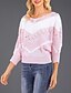 cheap Women&#039;s Sweaters-Women&#039;s Solid Colored Long Sleeve Loose Pullover Sweater Jumper, V Neck Winter Blushing Pink / Blue S / M / L