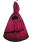 cheap Historical &amp; Vintage Costumes-Duchess Gothic Vintage Victorian Medieval 18th Century Dress Party Costume Masquerade Prom Dress Women&#039;s Lace Costume Black / Burgundy Vintage Cosplay Party Prom Long Sleeve Floor Length Ball Gown