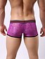 baratos Moda Íntima Exótica para Homem-Homens Básico Cueca Boxer Cintura Média Preto Roxo Azul M L XL