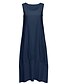 tanie Vestidos de mulher-Women&#039;s Plus Size A Line Dress - Solid Colored Black Navy Blue S M L XL