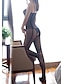 billige Sexy undertøy-Women&#039;s Lace Super Sexy Gartered Lingerie Nightwear Solid Colored Black One-Size