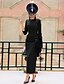 cheap Maxi Dresses-Women&#039;s Vintage Elegant Bodycon Sheath Dress - Solid Colored Black Blue, Backless Bow Pleated Black Blue S M L XL