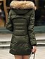 cheap Women&#039;s Puffer&amp;Parka-Women&#039;s Solid Colored Long Padded, Polyester Black / Army Green / Red M / L / XL