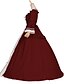 Χαμηλού Κόστους Ιστορικές &amp; Vintage Στολές-Πριγκίπισσα Γλυκιά Λολίτα Rococo Μεσαίωνα Αναγέννησης 18ος αιώνας Φορέματα Κοστούμι πάρτι Χορός μεταμφιεσμένων Γυναικεία Βαμβάκι Στολές Μπορντώ / Ροζ Πεπαλαιωμένο Cosplay Πάρτι Χοροεσπερίδα / Φόρεμα