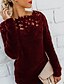 cheap Women&#039;s Sweaters-Women&#039;s Solid Colored Pullover Long Sleeve Sweater Cardigans Round Neck Black Blue Purple