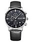 cheap Sport Watches-MEGIR Men&#039;s Sport Watch Quartz Sporty Stylish Fashion Water Resistant / Waterproof Calendar / date / day Chronograph Analog Black / White Rose Gold White / Gold / Two Years / Genuine Leather