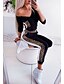 cheap Women&#039;s Jumpsuits-Women&#039;s Jumpsuit Leopard V Neck Basic Straight Regular Fit Black S M L
