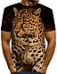 ieftine Tricouri 3D Bărbați-Bărbați Tricou Cămașă Grafic Geometric #D Animal Mărime Plus Rotund Zilnic Ieșire Plisată Imprimeu Manșon scurt Topuri Șic Stradă Exagerat Galben / Vară