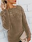 cheap Women&#039;s Sweaters-Women&#039;s Solid Colored Pullover Long Sleeve Sweater Cardigans Round Neck Black Blue Purple