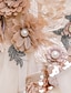 billige Blomsterpikekjoler-Prinsesse Knelengde Blomsterpikekjoler Konkurranse POLY Ermeløs Besmykket med Sommerfugl Design