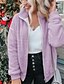 cheap Women&#039;s Fur &amp; Faux Fur Coats-Women&#039;s Daily Fall &amp; Winter Regular Faux Fur Coat, Solid Colored Stand Long Sleeve Faux Fur Light Blue / Purple / Blushing Pink