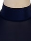 abordables Patinage Artistique-Robe de Patinage Artistique Femme Fille Patinage Robes Tenue Bleu Marine Patchwork Maille Spandex Haute élasticité Entraînement Professionnel Compétition Tenue de Patinage Fait à la main Classique